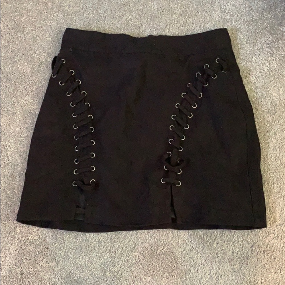 Black suede forever 21 skirt